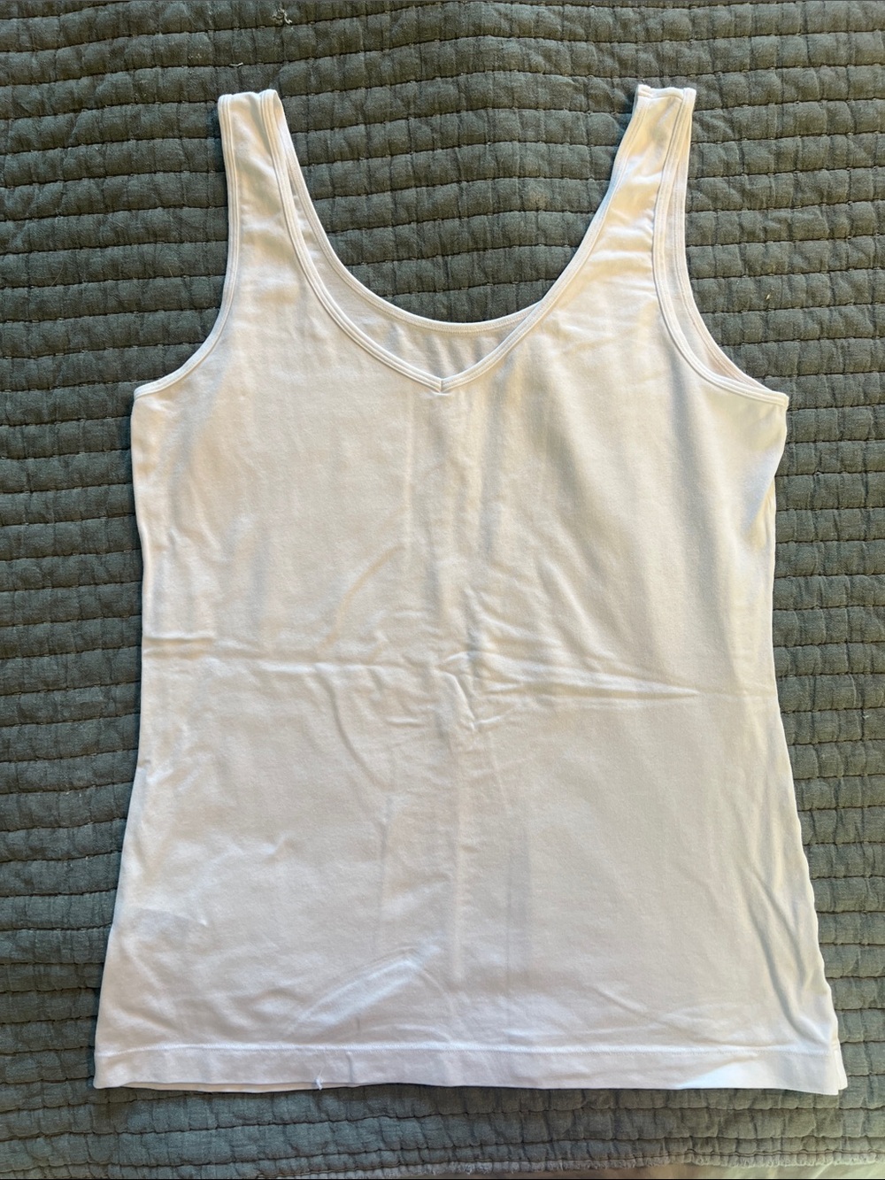 Classic White Women's Tank Top - V/Scoop Neck